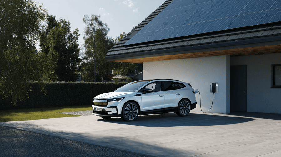 elektrische auto die oplaadt